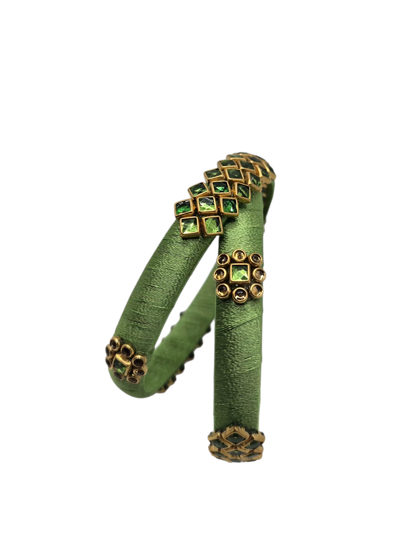 Beautiful Silk Thread Pair Bangles - 2.6