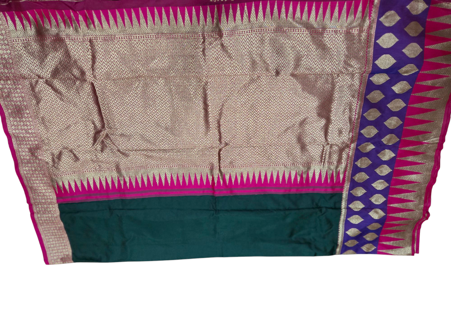 Beautiful Soft Sitara Silk Saree - Bottle green