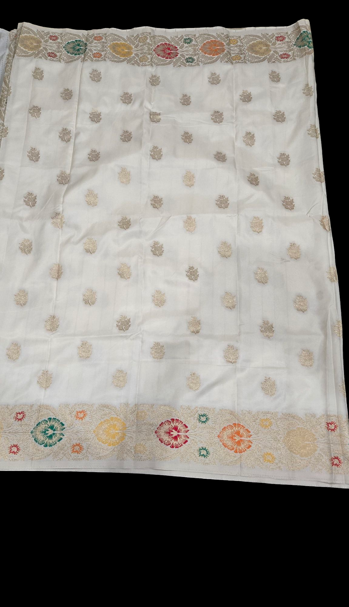 Beautiful Soft Sitara Silk Saree - Off-White