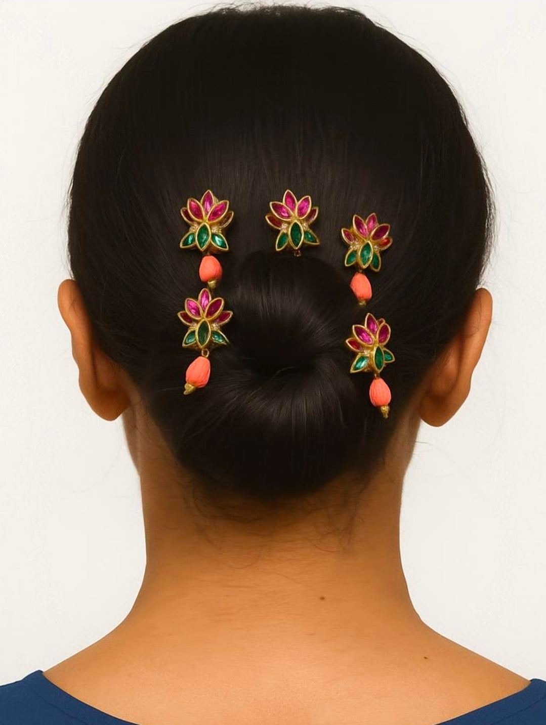 Trending jada billalu - Handmade kundan hair pins