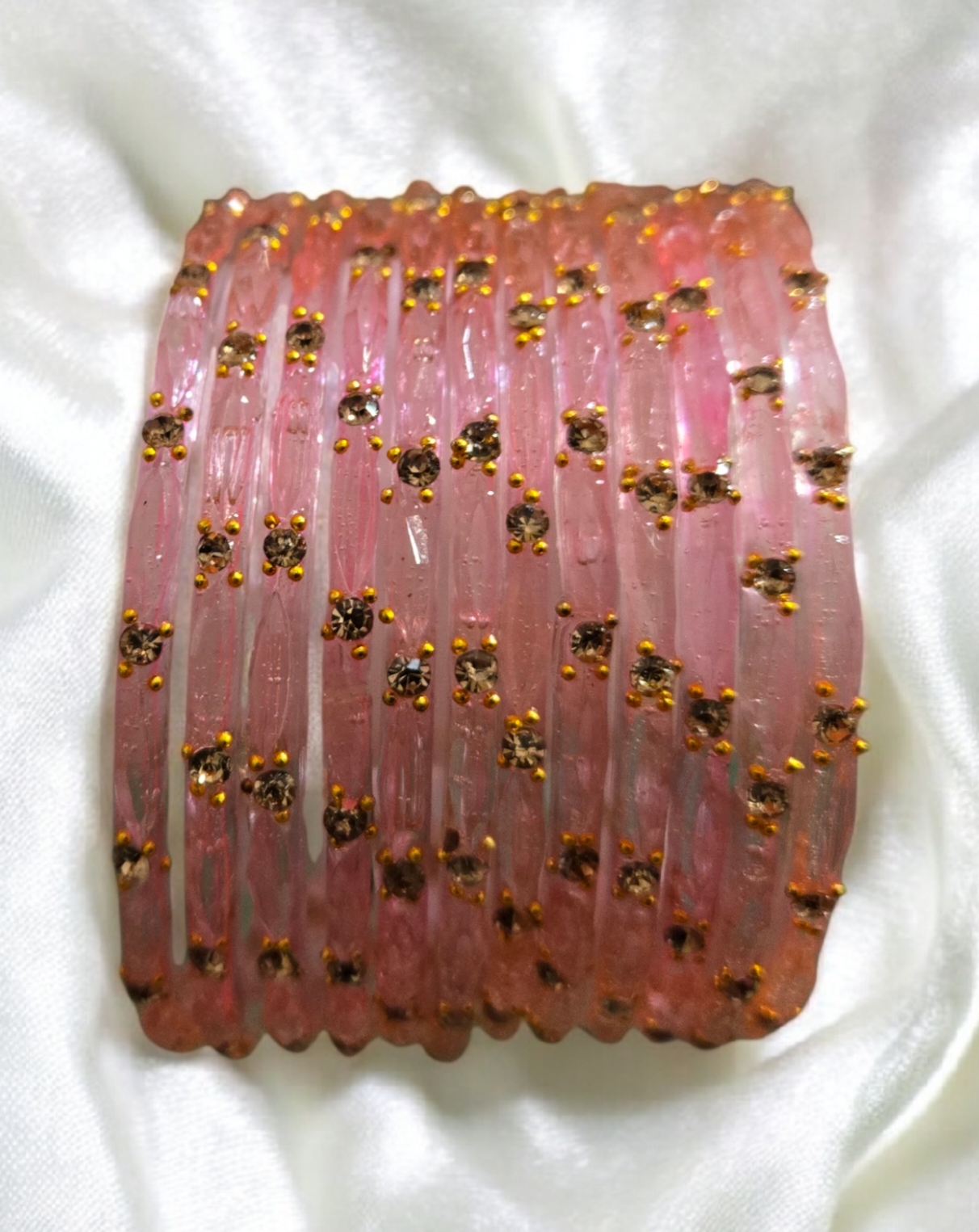 Premium raindrop glass bangles - size 2.4