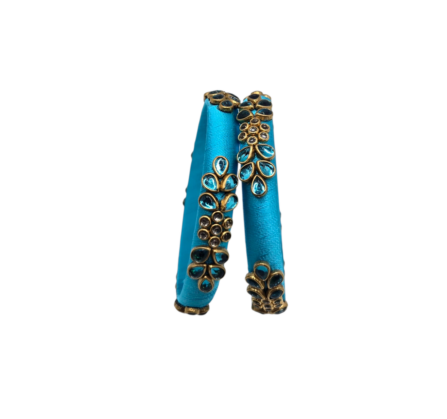 Beautiful Silk Thread Pair Bangles - 2.8