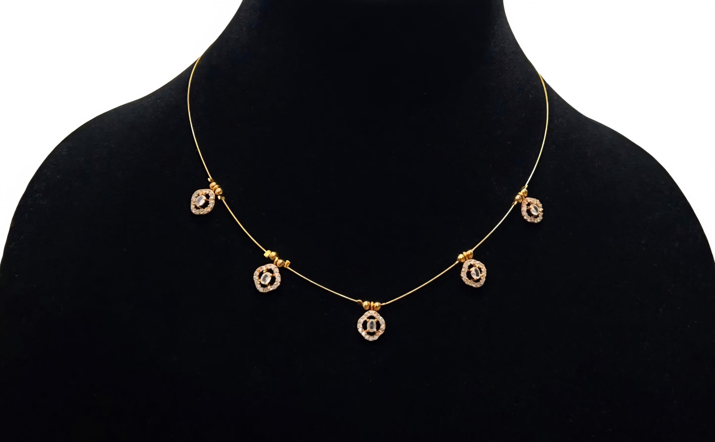 Antique pendents invisible necklace - Clear