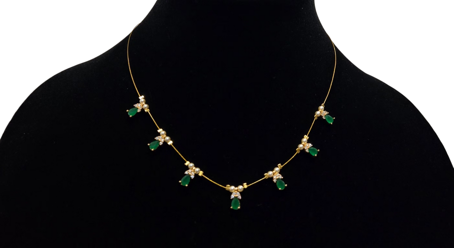 Aarohi Teardrop Garland Necklace