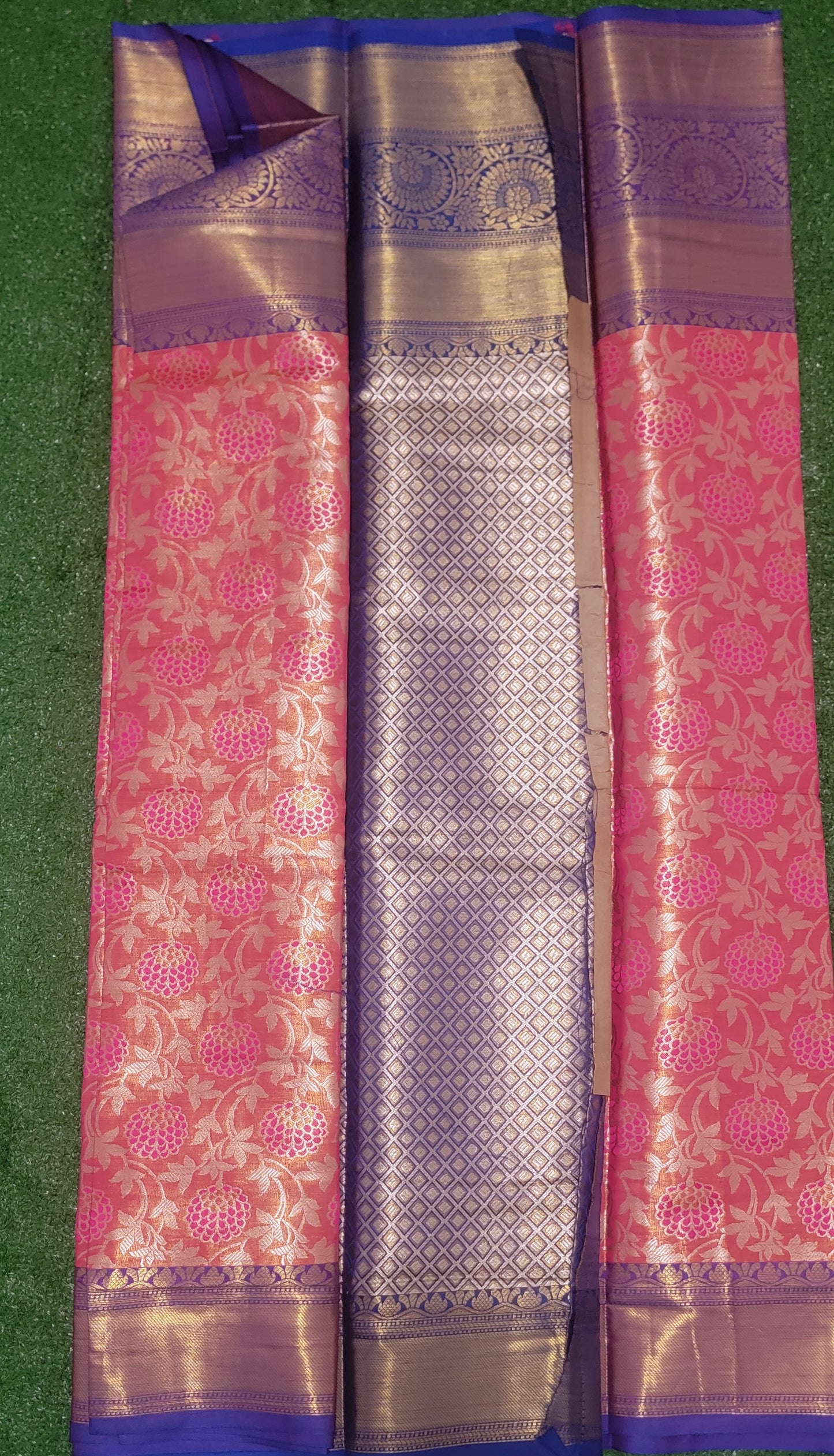 Semi Silk Tissue Saree - Pink