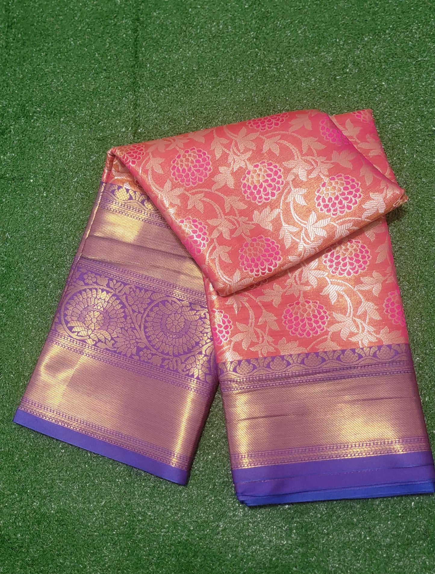 Semi Silk Tissue Saree - Pink