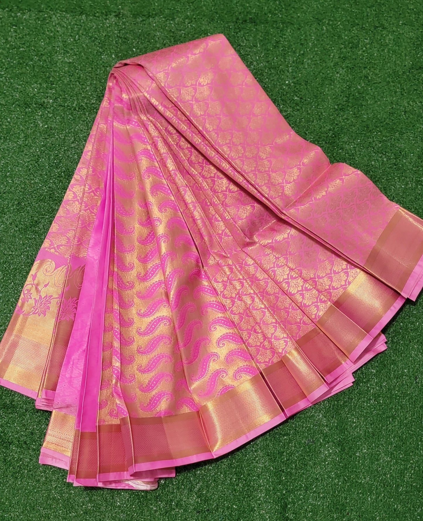Semi Soft Silk Saree - Warm Pink