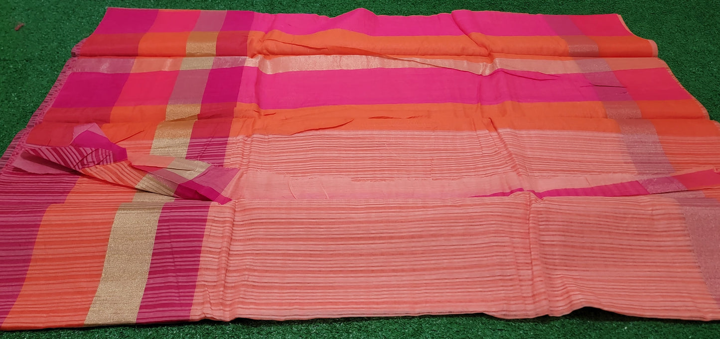 Pure Cotton Sarees with blouse piece