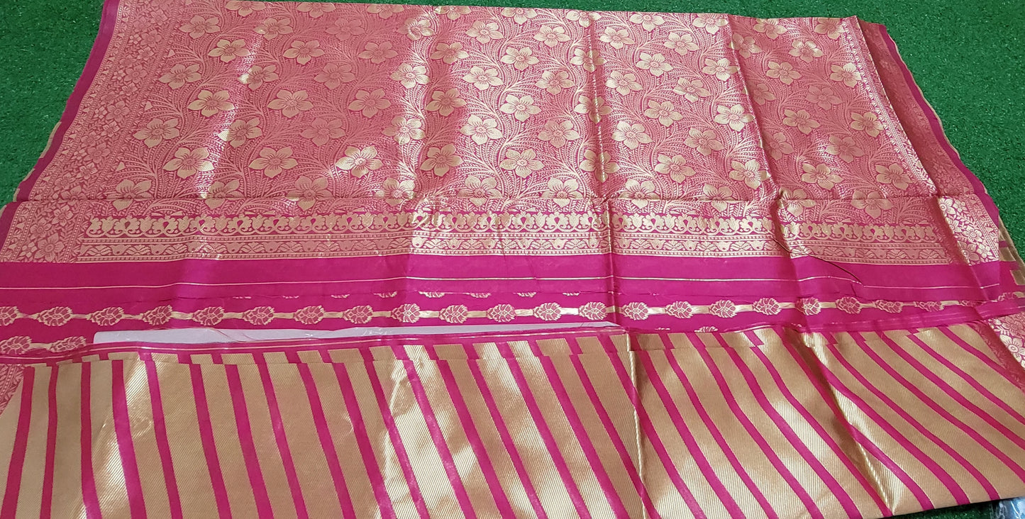 Fancy Soft Silk Saree - Pink