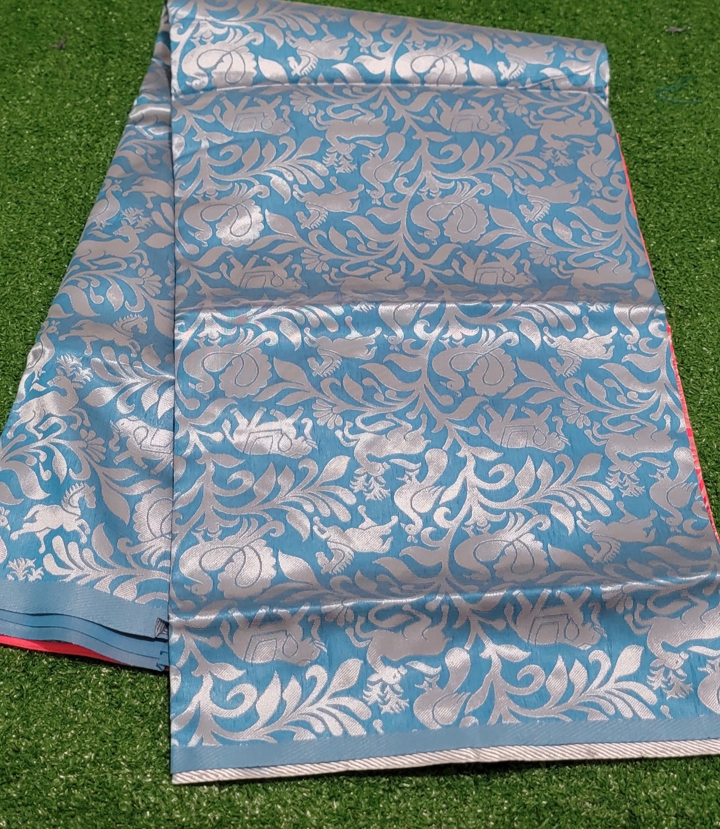 Fancy Soft Silk Saree - Sky Blue