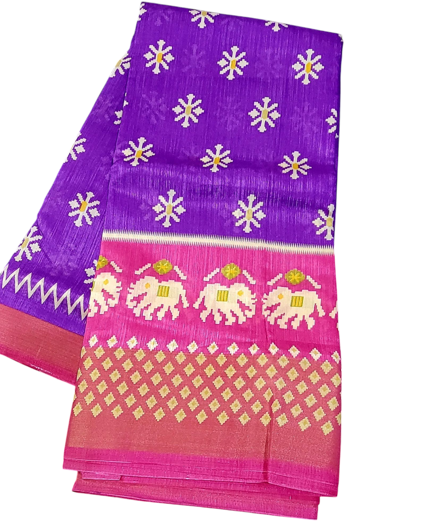 Budget friendly Sarees- Ikkat Print Sarees - Cotton Silk - Fancy Sarees