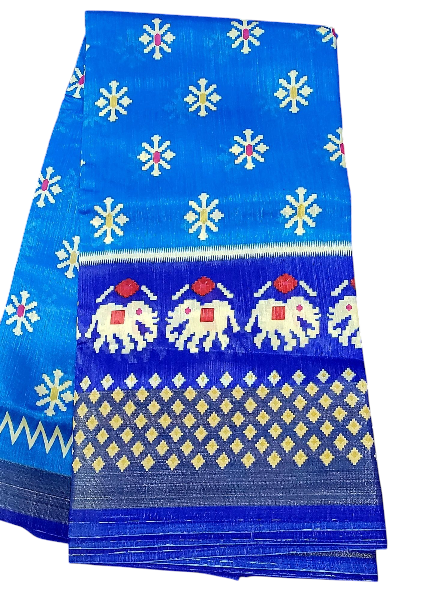 Budget friendly Sarees- Ikkat Print Sarees - Cotton Silk - Fancy Sarees