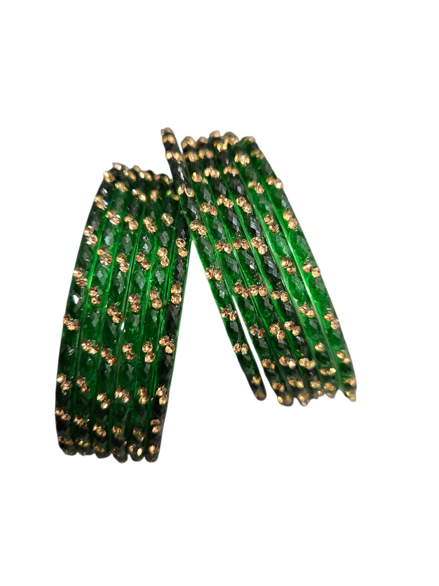 Premium quality stoned raindrop glass bangles