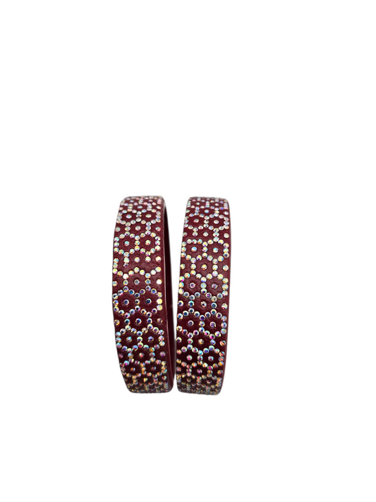 Stone kada glass bangles - Pair