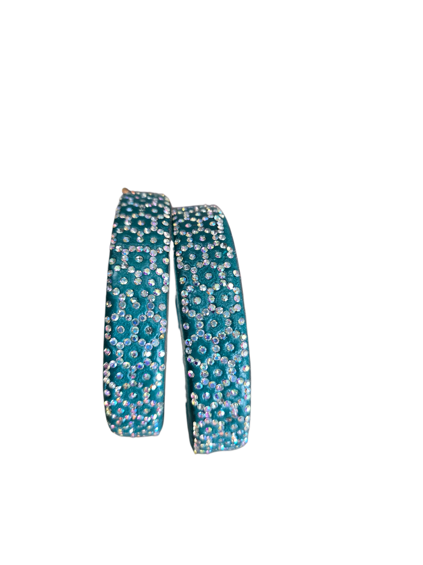 Stone kada glass bangles - Pair