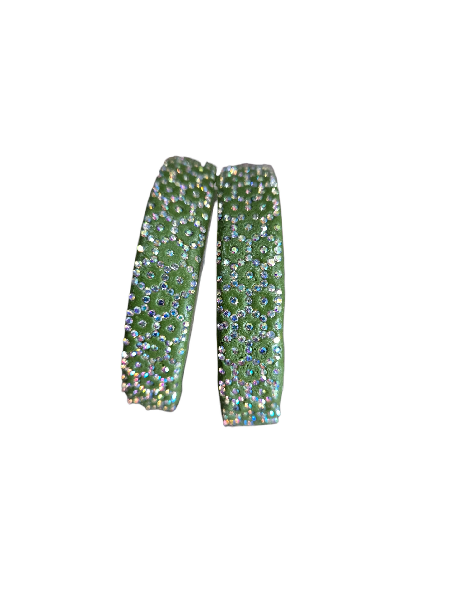 Stone kada glass bangles - Pair