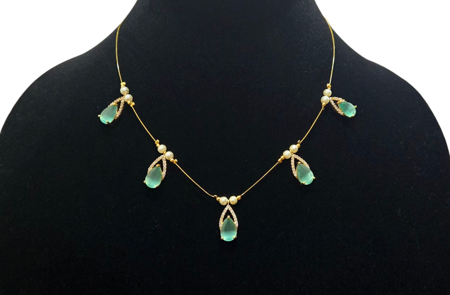 Beautiful invisible necklace in pestal shades