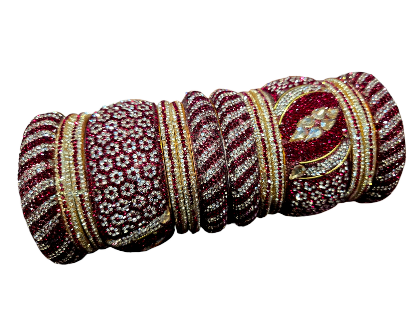 Premium quality heavy stone bangle set