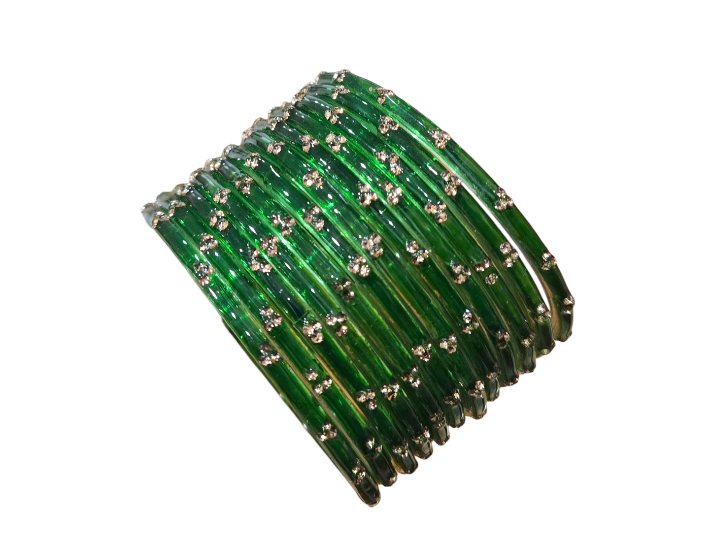 Premium quality stoned raindrop glass bangles