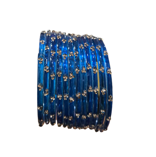 Premium quality stoned raindrop glass bangles