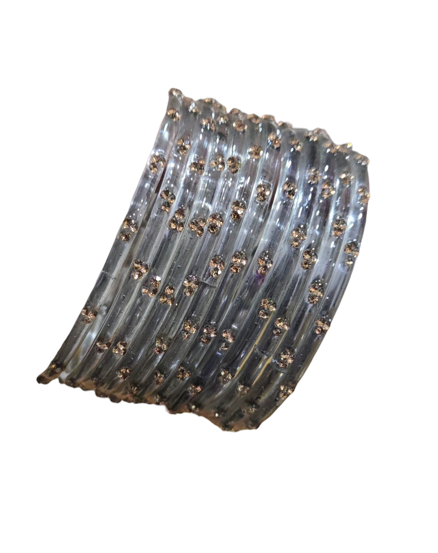 Premium quality stoned raindrop glass bangles