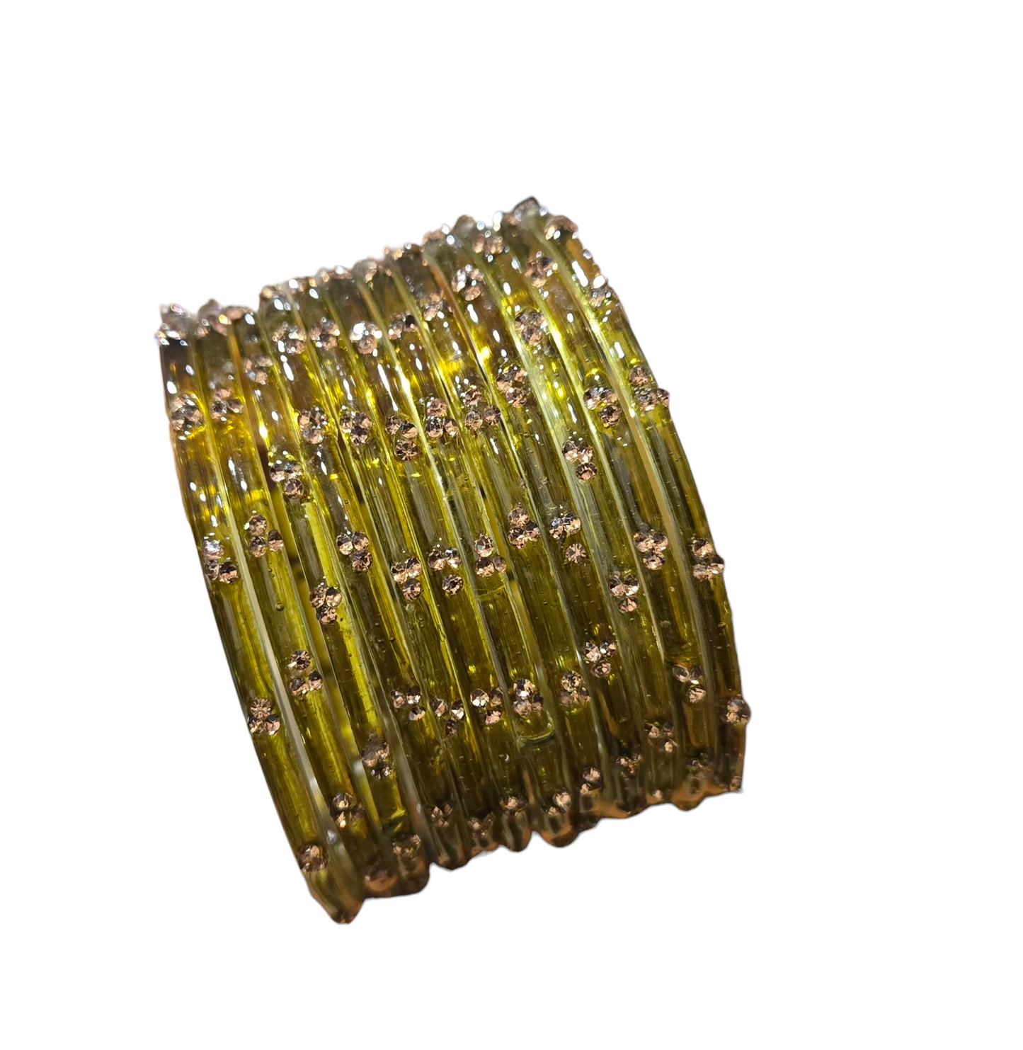 Premium quality stoned raindrop glass bangles