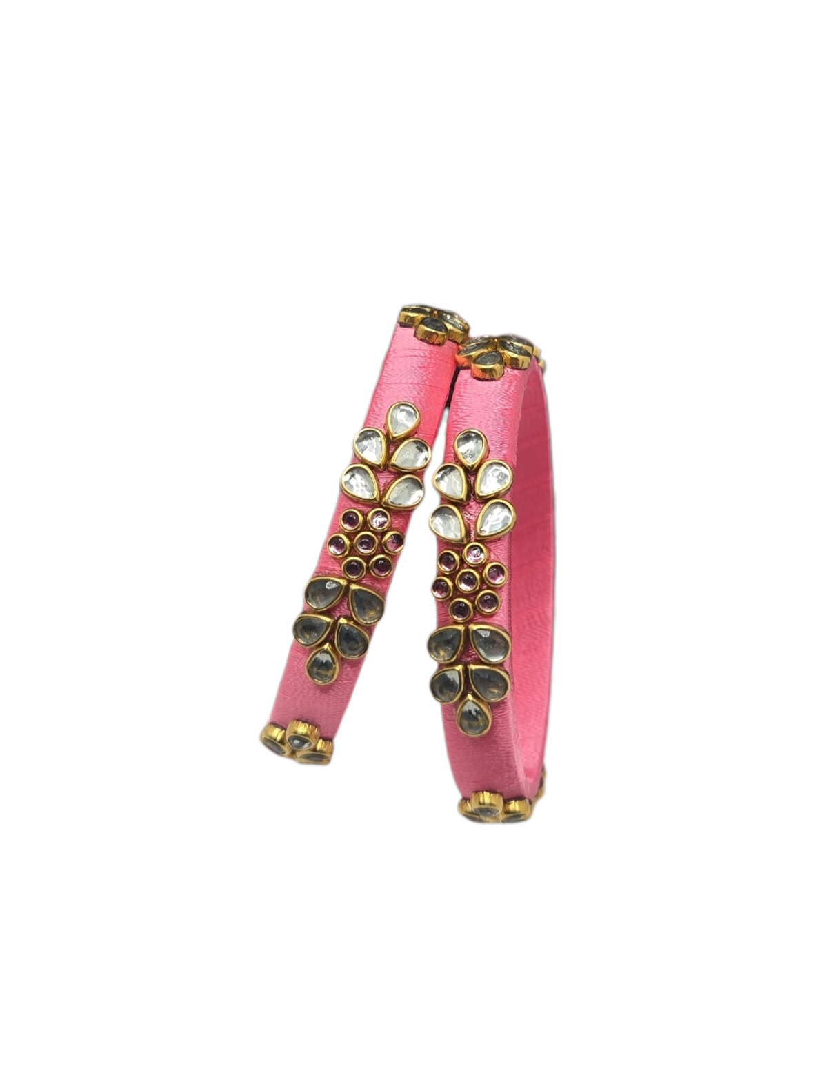 Beautiful Silk Thread Pair Bangles - 2.6