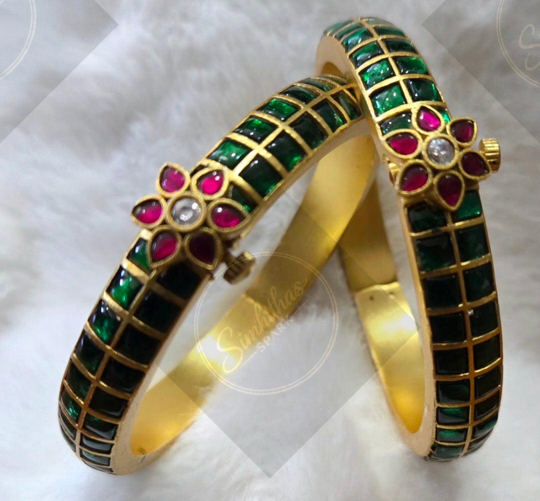 Jadau Kundan Bangles - Size 2.8