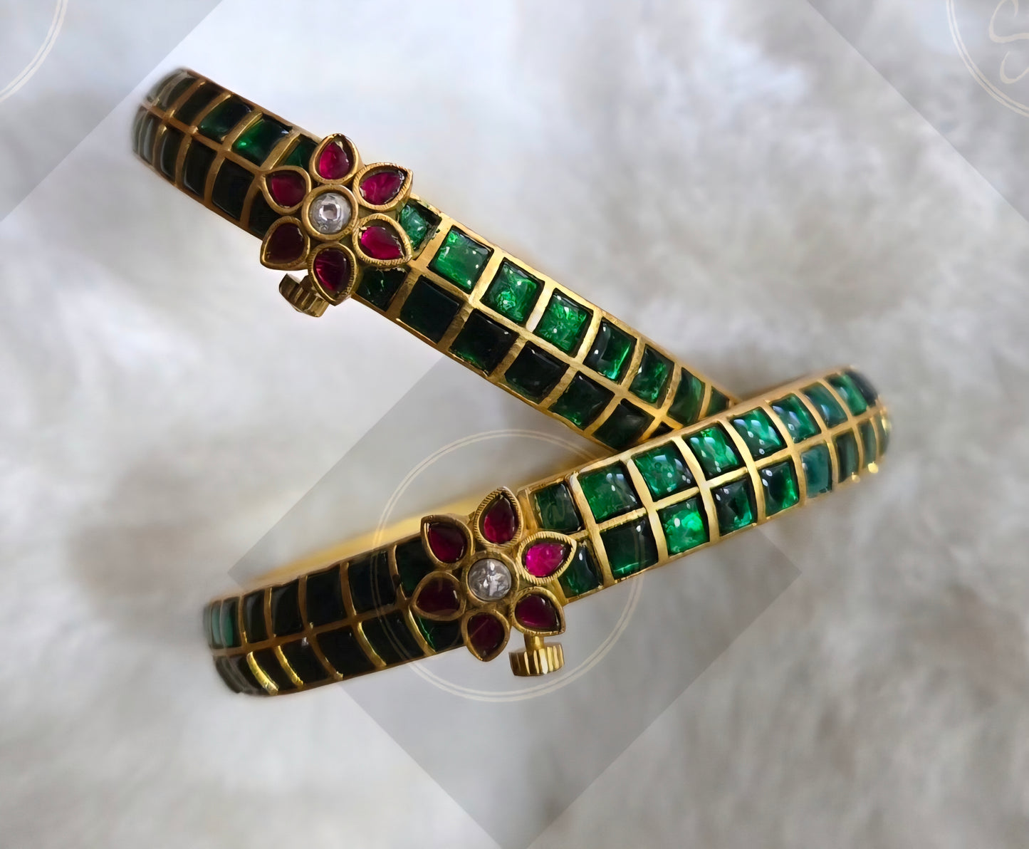 Jadau Kundan Bangles - Size 2.8