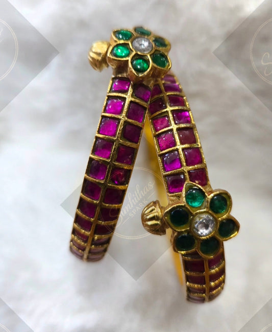 Jadau Kundan Bangles - Size 2.8