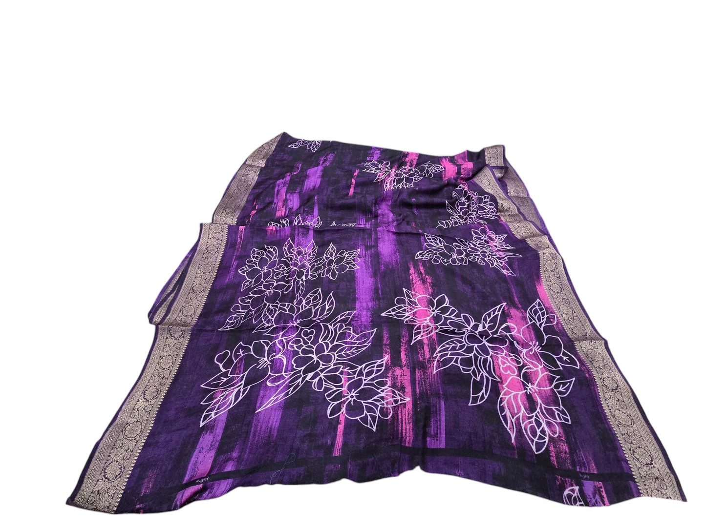 Soft Milky Silk Saree - Multi color