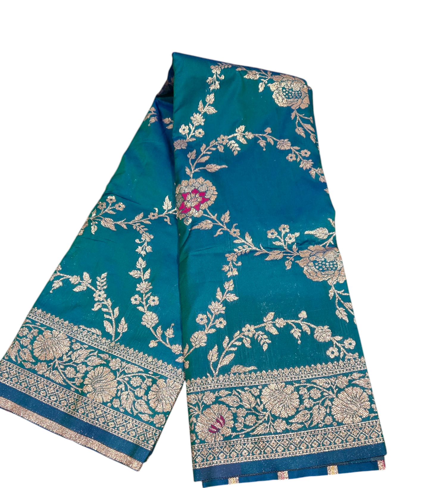 Beautiful Soft Sitara Silk Saree - Peacock kalanetha blue
