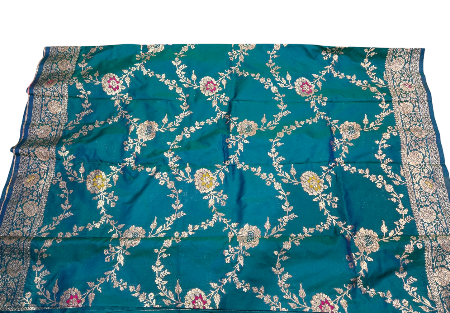 Beautiful Soft Sitara Silk Saree - Peacock kalanetha blue