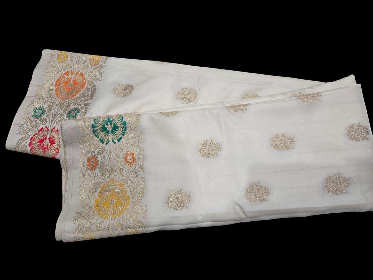 Beautiful Soft Sitara Silk Saree - Off-White