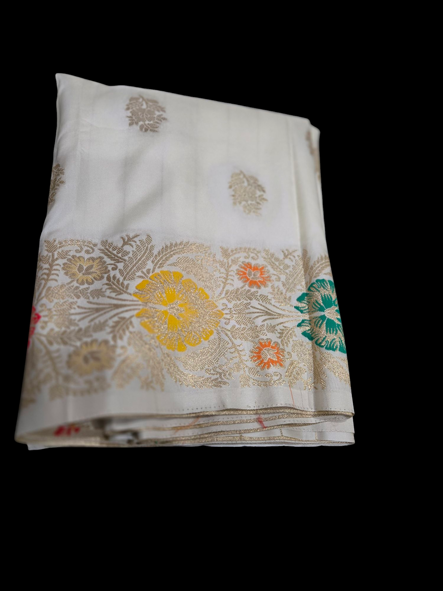 Beautiful Soft Sitara Silk Saree - Off-White
