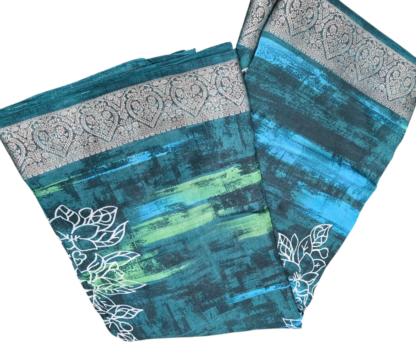 Soft Milky Silk Saree - Multi color