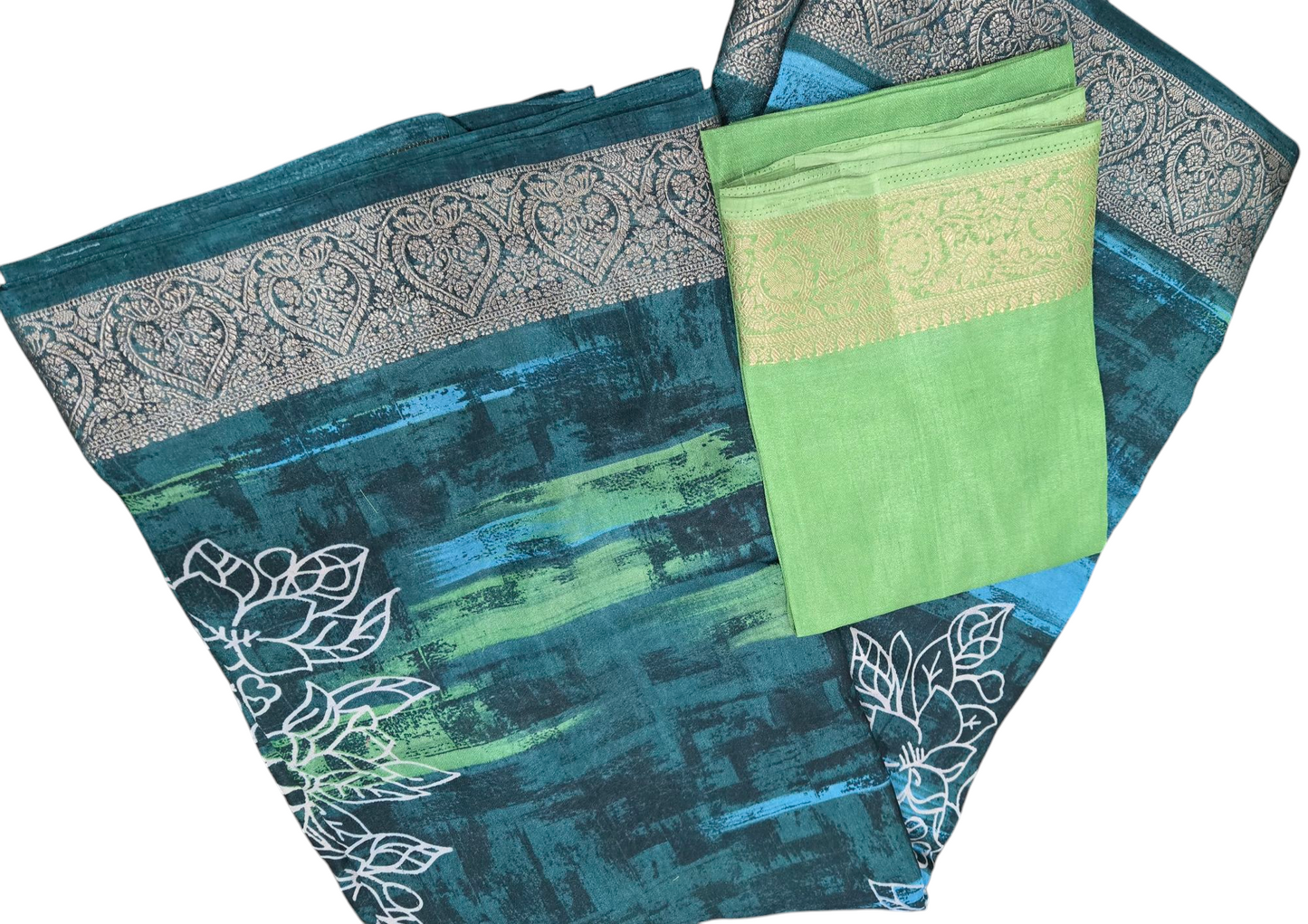 Soft Milky Silk Saree - Multi color