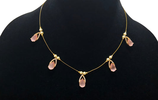 Beautiful invisible necklace in pestal shades